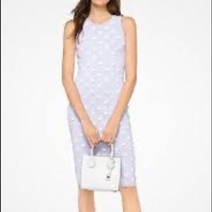 Michael Kors sleeveless embroidered sweater dress tank dress crew neck